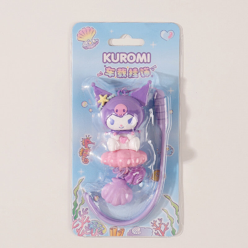 sanrio-ocean-treasure-series-purple-kuromi-doll-heart-bell-car-hanging-ornament