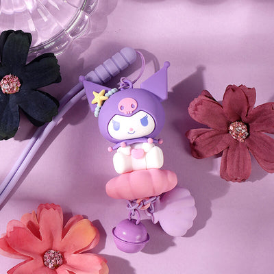 sanrio-ocean-treasure-series-purple-kuromi-doll-shell-bell-car-hanging-pedant
