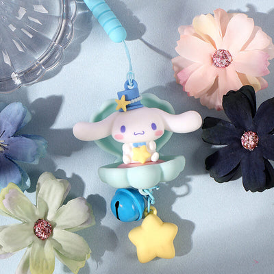 sanrio-ocean-treasure-series-shell-cinnamoroll-doll-star-bell-car-hanging-ornament-surrounded-by-flowers