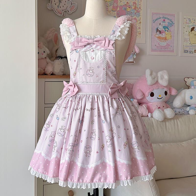 Pullip Clothes Sanrio Dress + good Tulle & Socks Kuromi My Melody My Sweet Piano