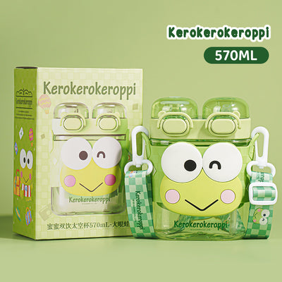sanrio-sweet-series-kerokerokeroppi-tritan-sipper-straw-double-drinking-portable-green-water-bottle-570ml