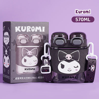 sanrio-sweet-series-kuromi-tritan-sipper-straw-double-drinking-portable-water-bottle-570ml