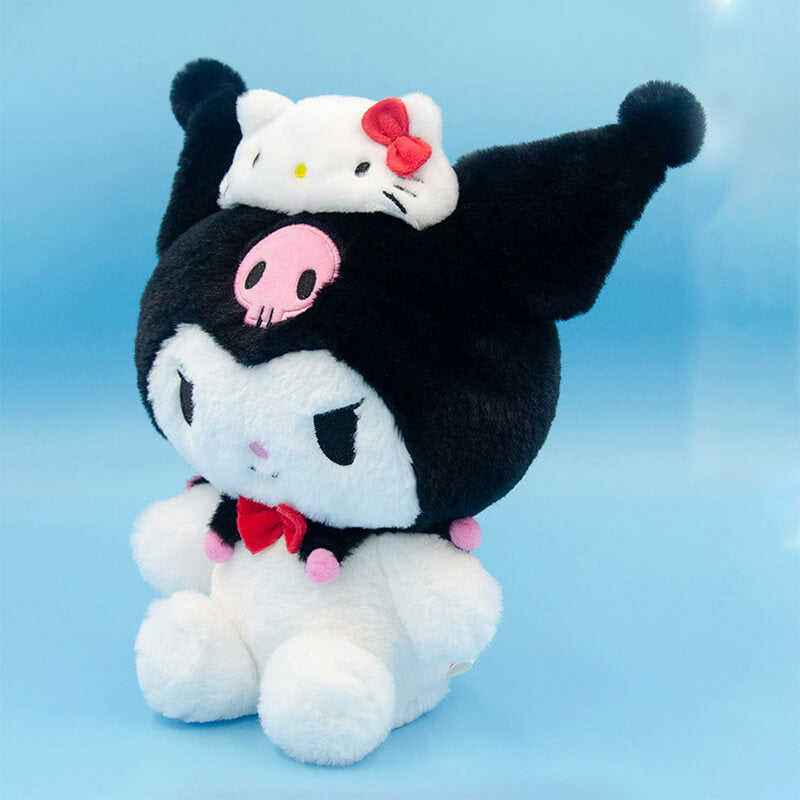 side-display-of-kuromi-wearing-hello-kitty-headgear-50th-Anniversary-plushie