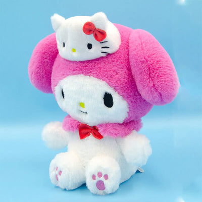 side-display-ofmy-melody-wearing-hello-kitty-headgear-50th-Anniversary-plushie