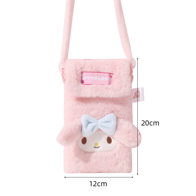 Sanrio 3D Ears Plush Phone Crossbody Pouch pochacco Pouch Sanrio 3D Ears Plush Phone Crossbody Pouch pochacco Pouch