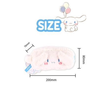 size-of-sanrio-licensed-white-fluffy-cinnamoroll-large-capacity-pencil-case-with-handle