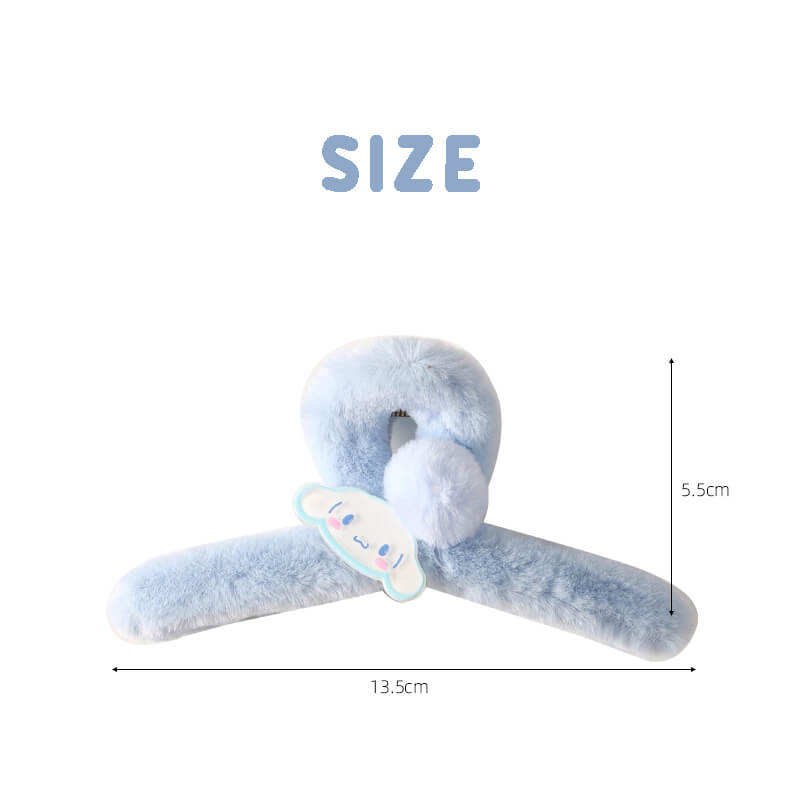 size-of-the-cinnamoroll-fluffy-claw-clip