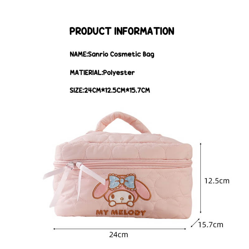 Sanrio Embroidered Cosmetic Bag – KawaiiEnvy - Main Image