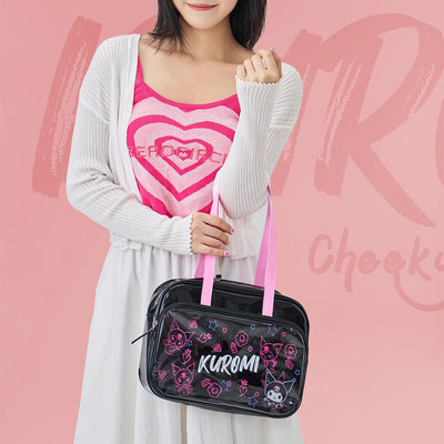 y2k-fashion-graffiti-kuromi-graphic-ita-handbag-black-pink