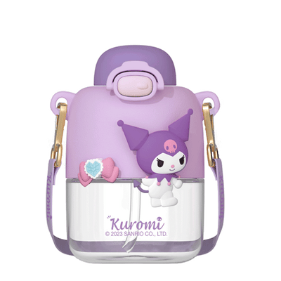 2023-coco-sanrio-series-purple-kuromi-fun-straw-water-bottle-with-strap-550ml