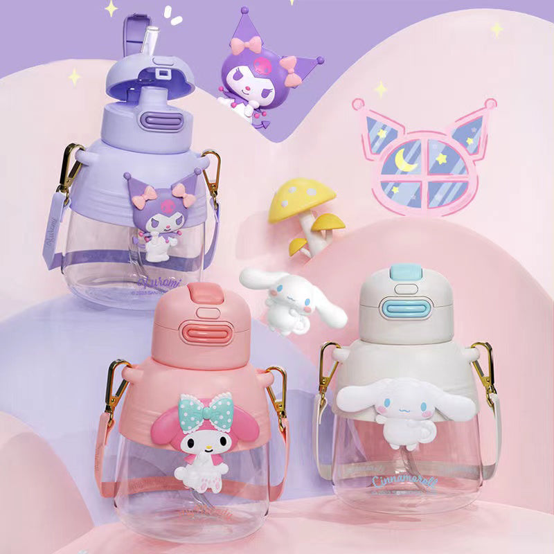 2023-new-sanrio-character-tritan-plastic-sipper-water-bottle-with-strap