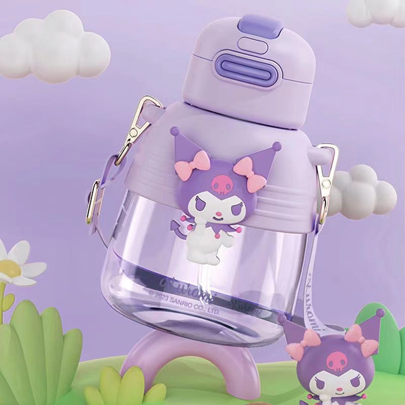 520ml Sanrio Kuromi Water Bottle Kawaii Hello Kitty Cinnamoroll