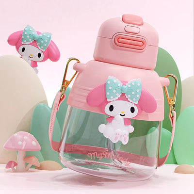 2023-new-sanrio-my-melody-tritan-plastic-sipper-water-bottle-with-strap-in-pink