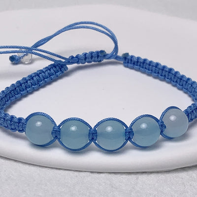 Adjustable-Glass-Beads-Corded-Bracelets-blue-color-details