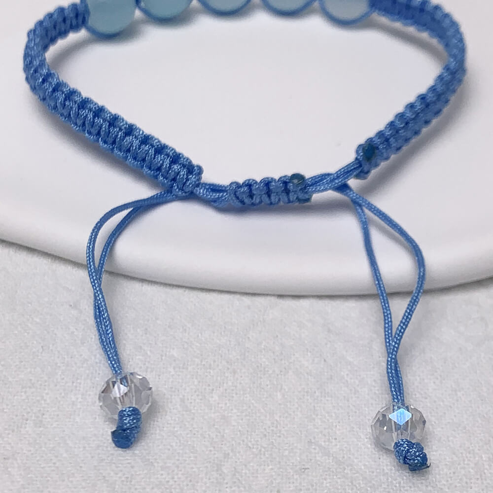 Adjustable-Glass-Beads-Corded-Bracelets-blue-color-pullable-knot-and-beads-show