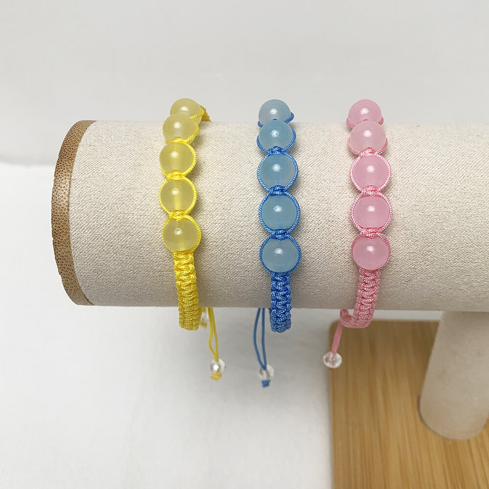 Adjustable-Glass-Beads-Corded-Bracelets