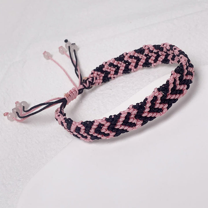 Handmade Heart shaped Pattern Macrame Friendship Bracelet Kawaiienvy KawaiiEnvy