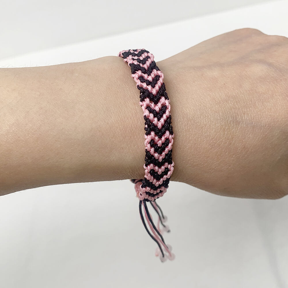 Thread Bracelet Heart Friendship Bracelet Tutorial Macrame Heart