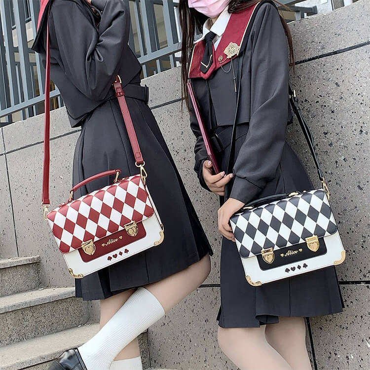 Alice-JK-Messenger-Bag-black-red-model-display