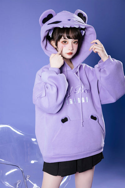 Aowu-Aowu-Cool-Bear-Hoodie-purple