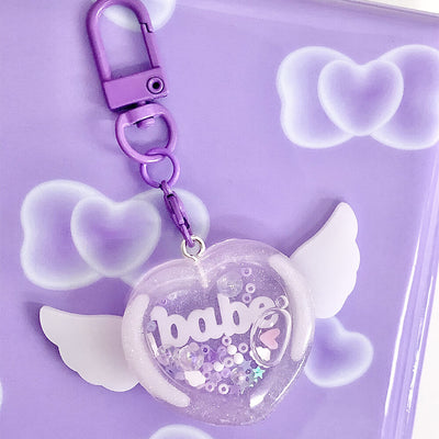 Baby-Heart-Angel-Resin-Shaker-Keychain