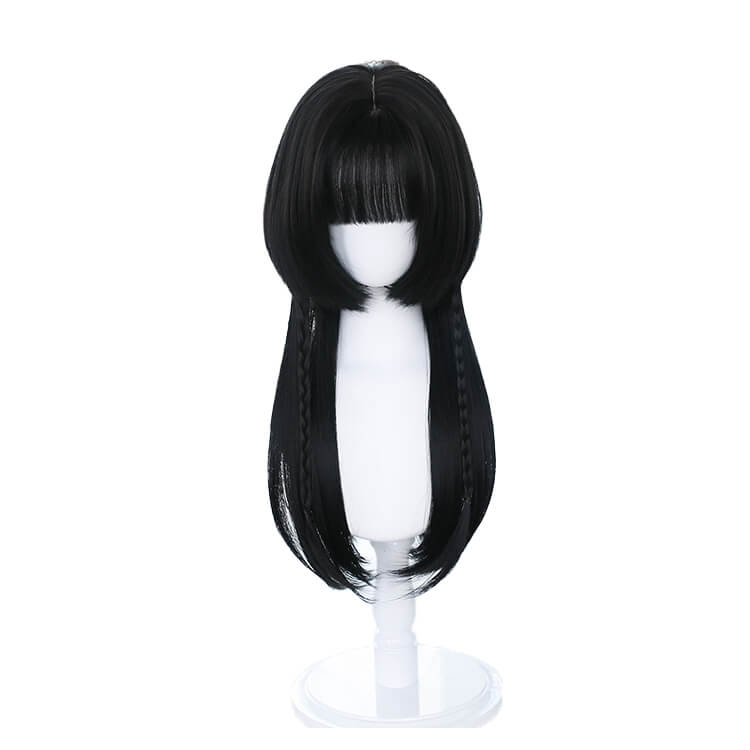 Black-Jellyfish-Hairstyle-Princess-Cut-Long-Straight-Hair-Wig-white-background