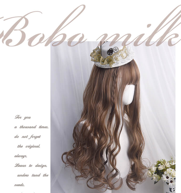 Bobo-Milk-Tea-Long-Wave-Hair-Wig-Lolita-Hazelnut-Brown-front-show