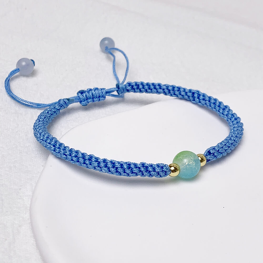 Boho-Beaded-Macrame-Bracelet-Adjustable-Blue