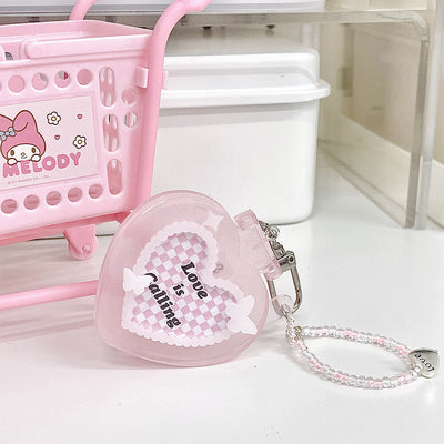 Custom-Photos-Pink-Heart-Shaped-Flip-Phone-Charm-Keychain-decorated-with-butterflies-and-love-pendan-beads-charm
