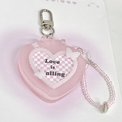 Custom-Photos-Pink-Heart-Shaped-Flip-Phone-Charm-Keychain-love-is-calling