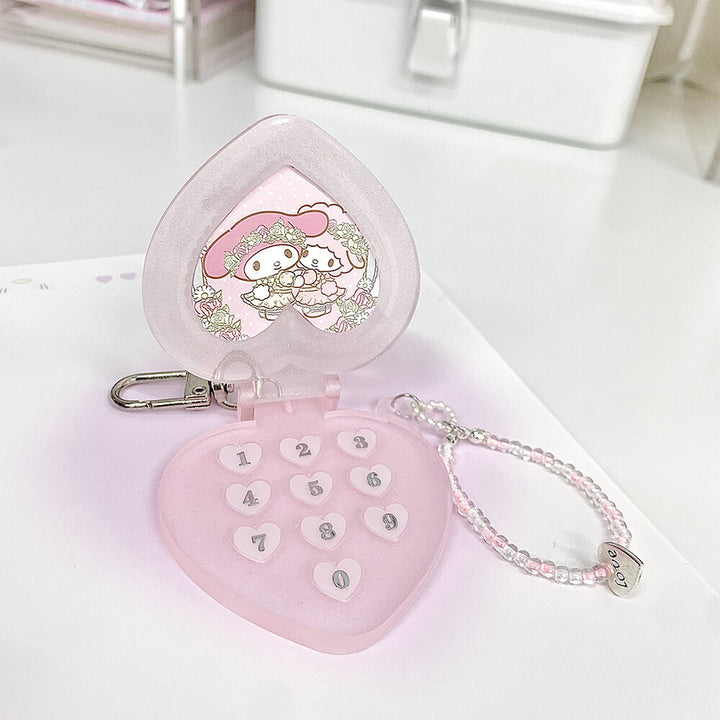 Custom Photos Pink Flip Phone Charm keychain – KawaiiEnvy