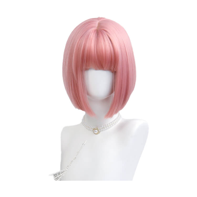 Cute-Pink-Bob-Short-Hair-Wig