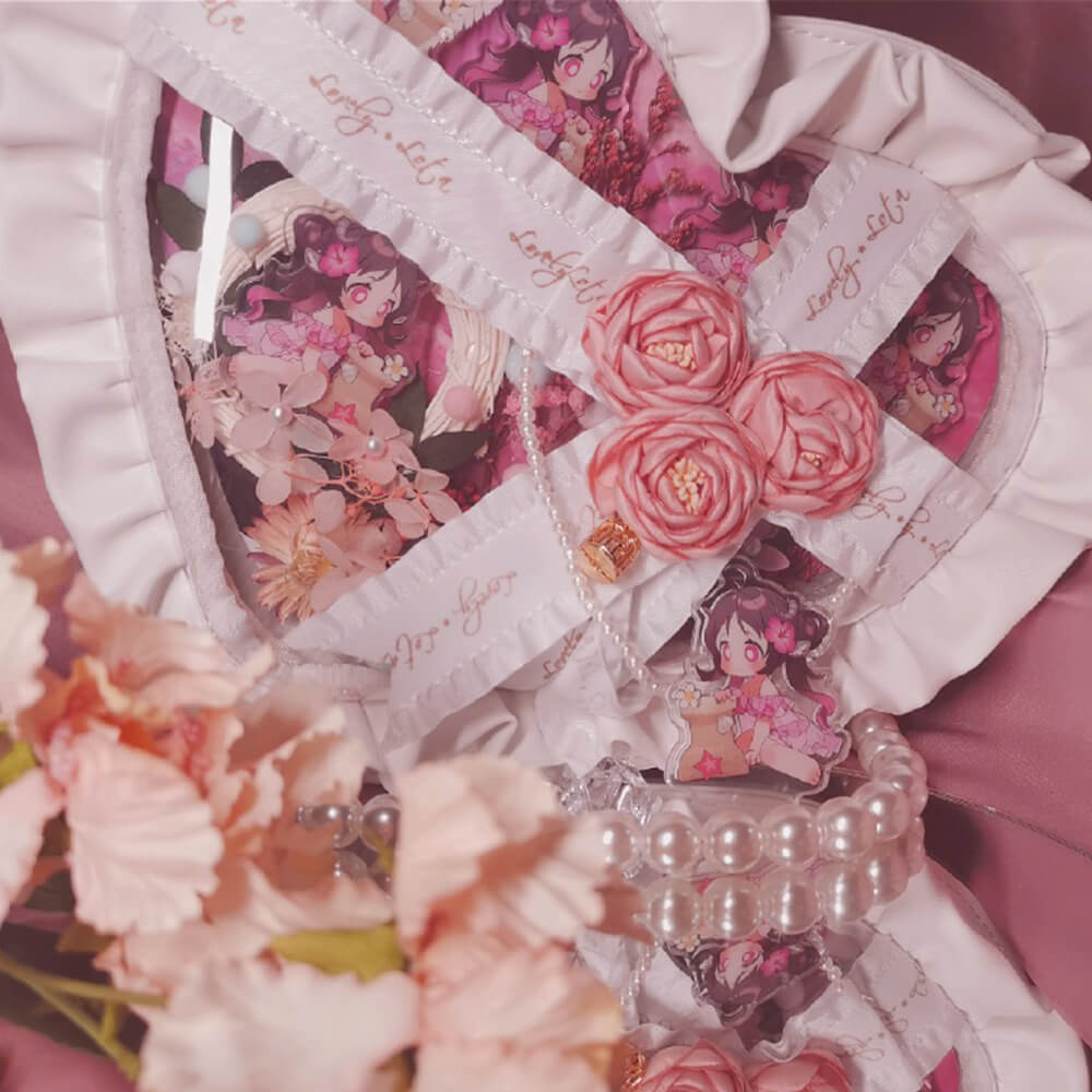 Dream-FlowerGift-Heart-Shaped-Ita-Bag-details-show