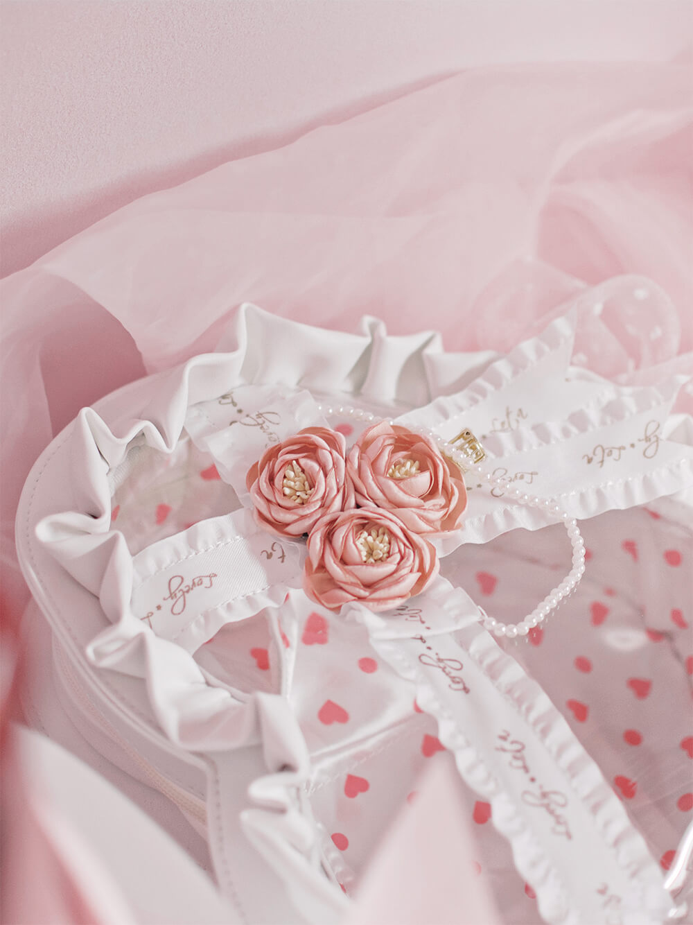 Dream-FlowerGift-Heart-Shaped-Pearl-Chain-Ita-Bag-details