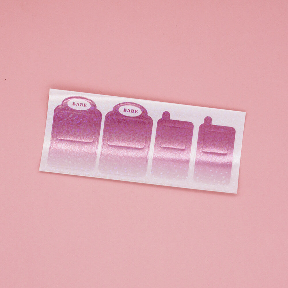 Gradient-Phone-Frame-Deco-Sticker-pink