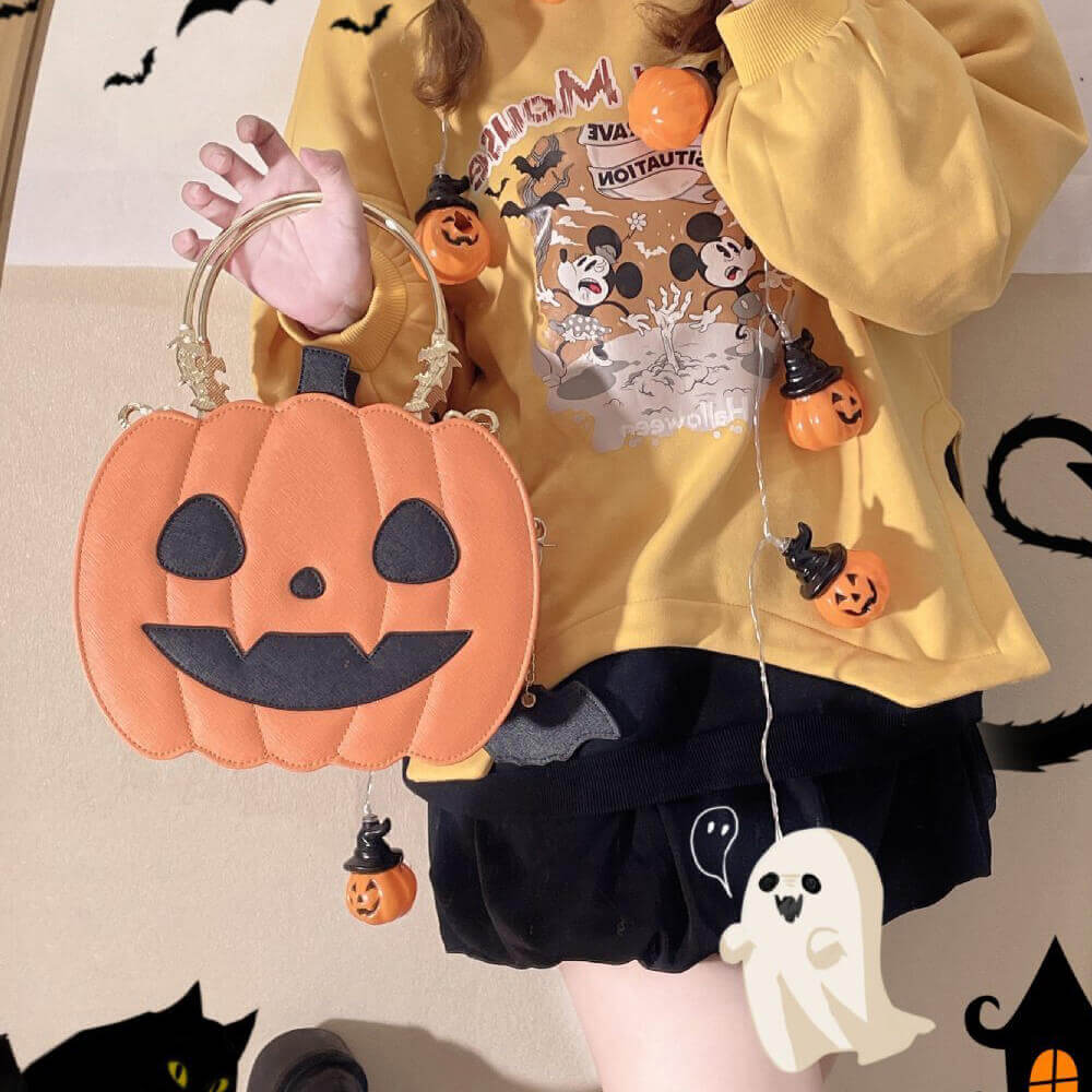 Halloween Smile Pumpkin Handbag Kawaiienvy – KawaiiEnvy