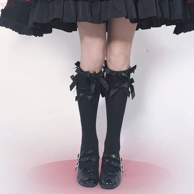 Harajuku-Bows-Mid-Calf-Socks-black_1