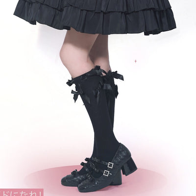 Harajuku-Bows-Mid-Calf-Socks-black_2