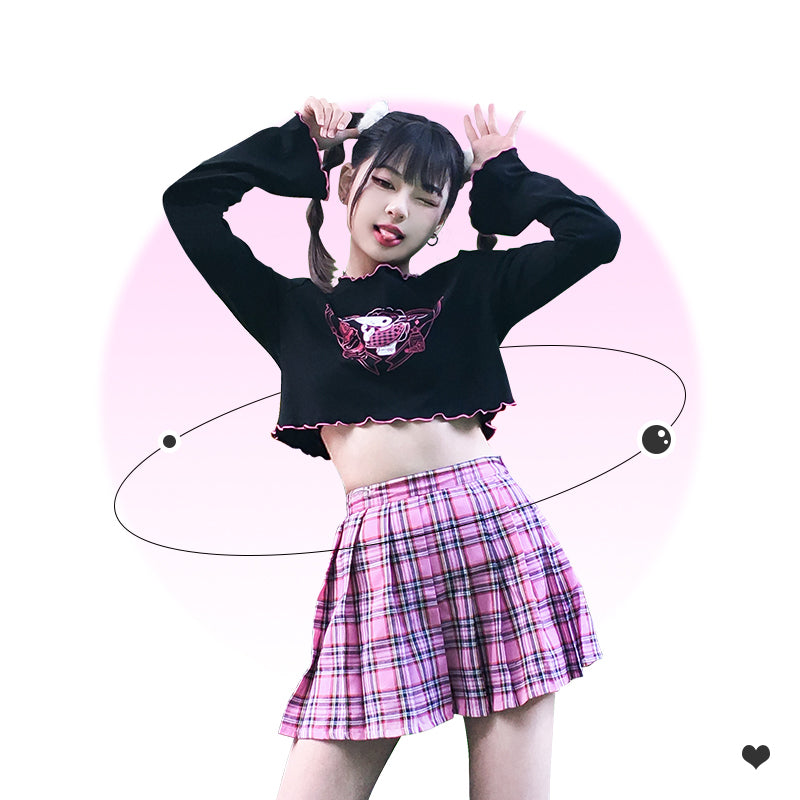 Kuromi Little Devil Crop Tops - Kawaiienvy – KawaiiEnvy