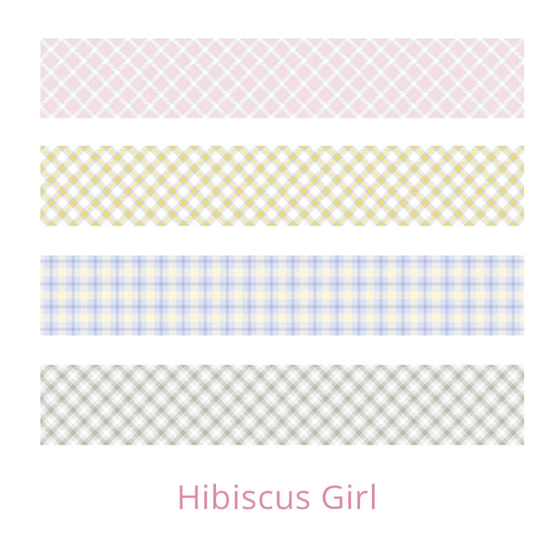Japanese-Plaid-Series-Washi-Tapes-Hibiscus-Girl