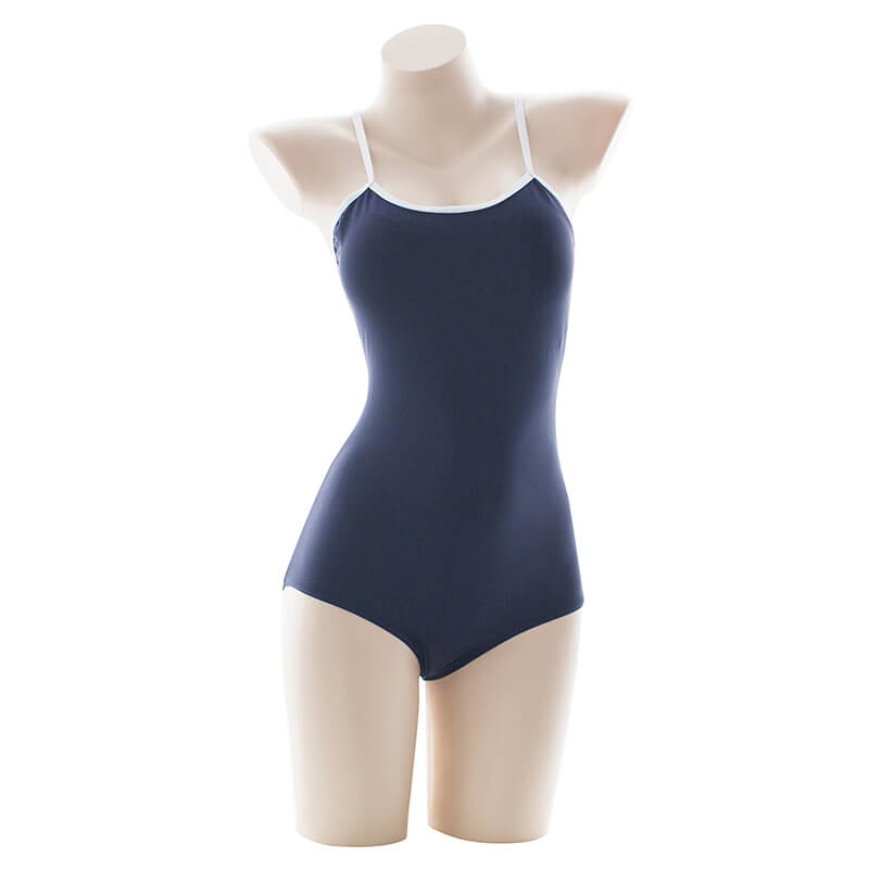 Japanese High School T back One Piece Swimsuit Kawaiienvy KawaiiEnvy