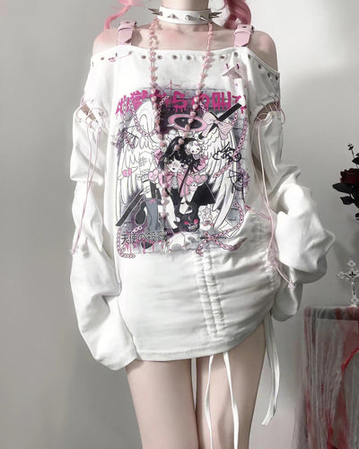 Japanese-y2k-girl-hell-angel-print-off-shoulder-buckle-trap-sweatshirt-long-sleeve-in-white