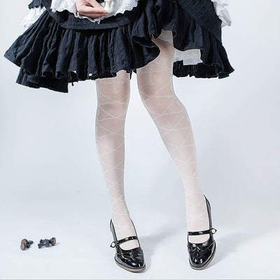 KE-S107-lolita-kiss-of-thorn-stockings-white