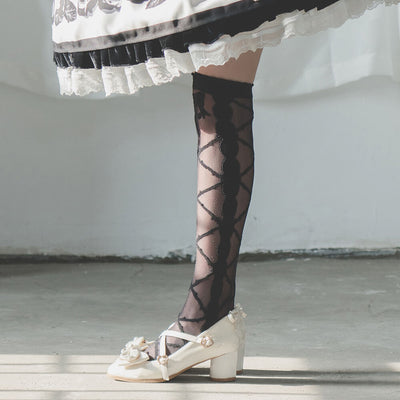 KE-S107-lolita-kiss-of-thorn-thigh-high-socks-black-side