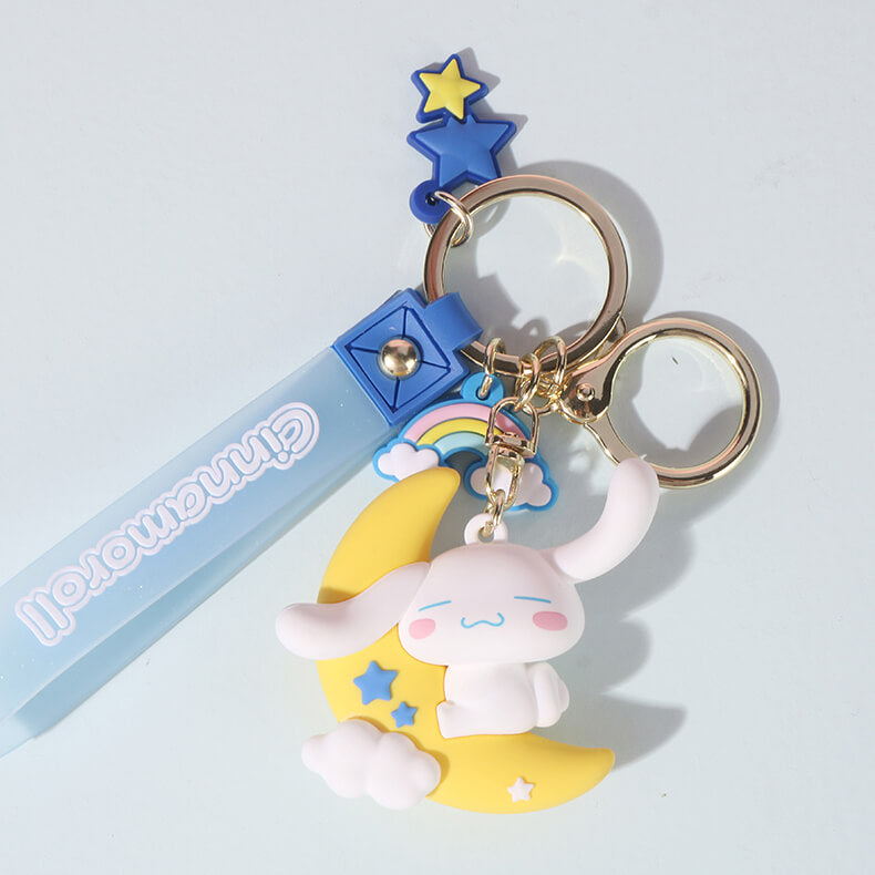 Kawaii-sanrio-universe-walk-series-moon-cinnamoroll-doll-wristlet-keychain