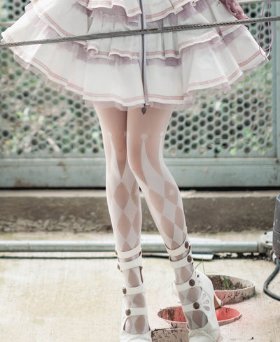 Lolita-Circus-Pattern-White-Stockings