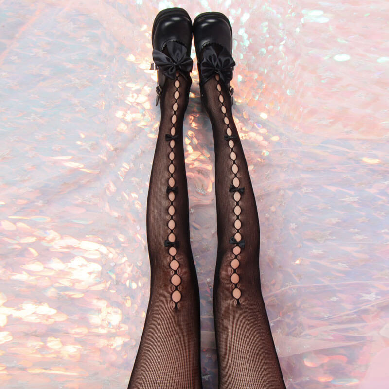 Lolita-Hollowed-out-Lace-Bows-Stockings-black