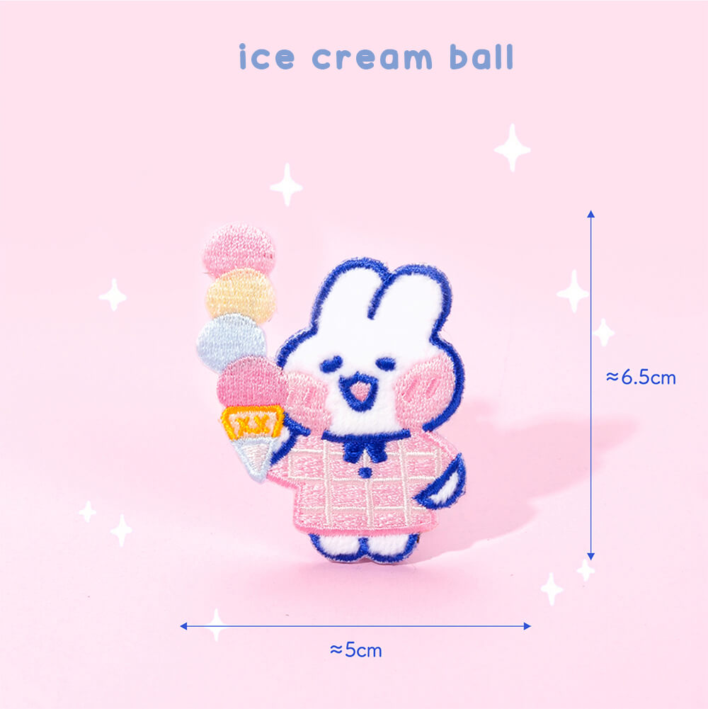 Lovely-Mong-Mong-Embroidered-Patch-ice-cream-ball-design