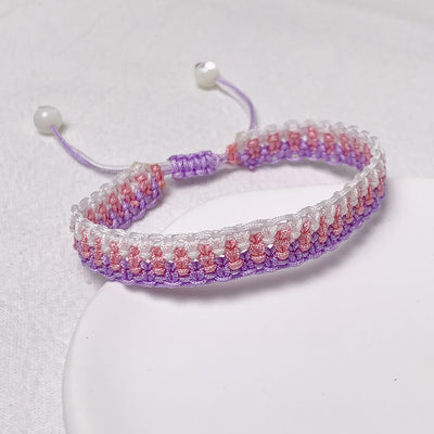 Handmade Multicolor Flat Braided Friendship Bracelet