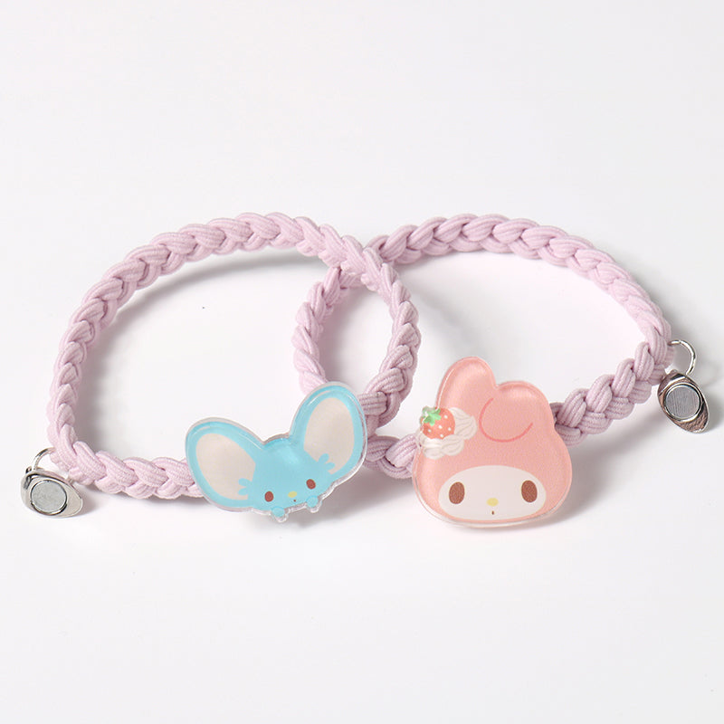 My-Melody-Flat-Friendship-Magnetic-Heart-Hair-Tie-Rope-2pcs-set